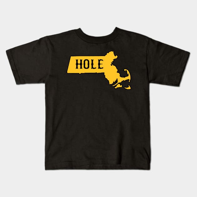 Mass Hole Kids T-Shirt by  The best hard hat stickers 